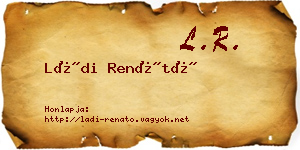 Ládi Renátó névjegykártya